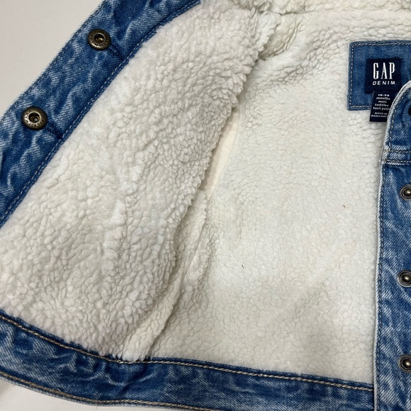 Baby gap denim Sherpa jacket NWT - Picture 4 of 6